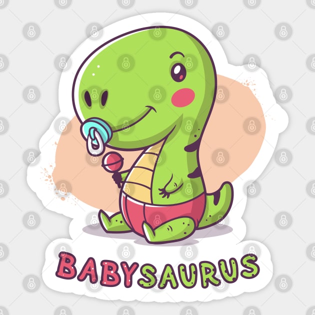 Babysaurus Rex Sticker by zoljo